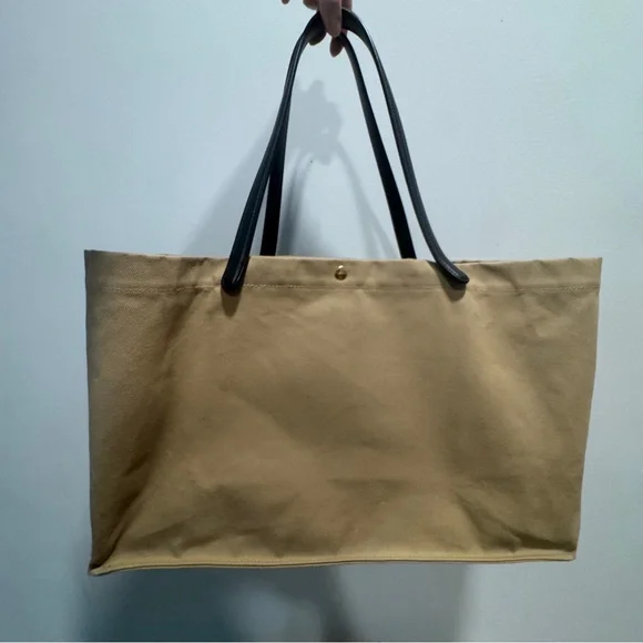 The Row XL Idaho Tote Being Canvas Leather Trim W1592 W253 + Pouch - Picture 14 of 16